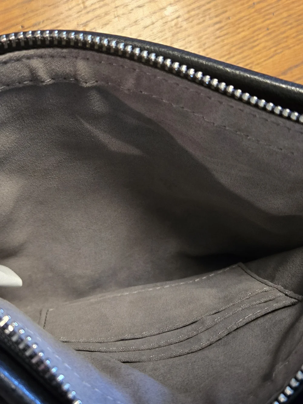 Vince Camuto Black Leather Messenger Bag